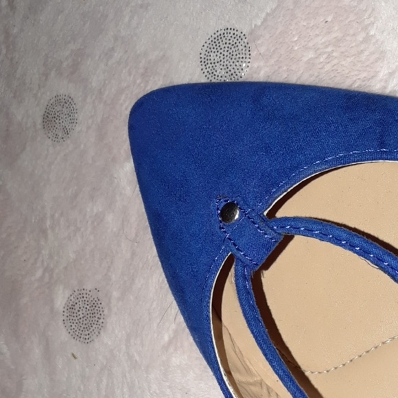 Soft Blue Laced Flats. - Picture 4 of 6